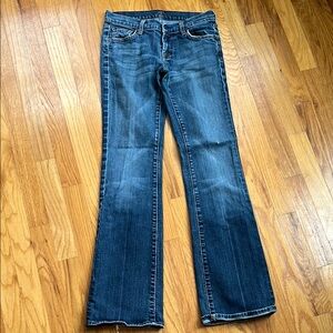 7 For All Mankind Blue Boot Cut Jeans